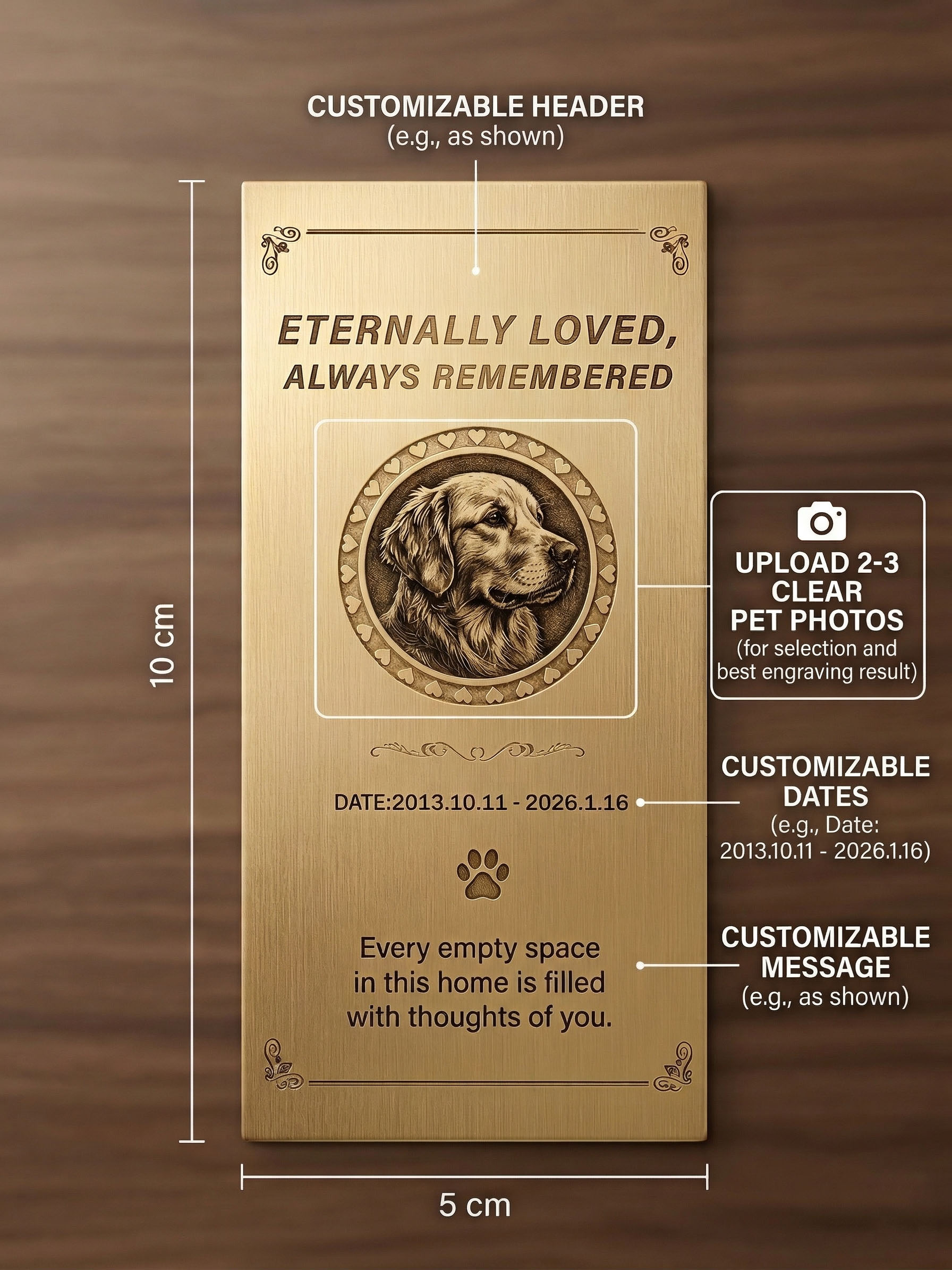 Custom Pet Memorial Plaque