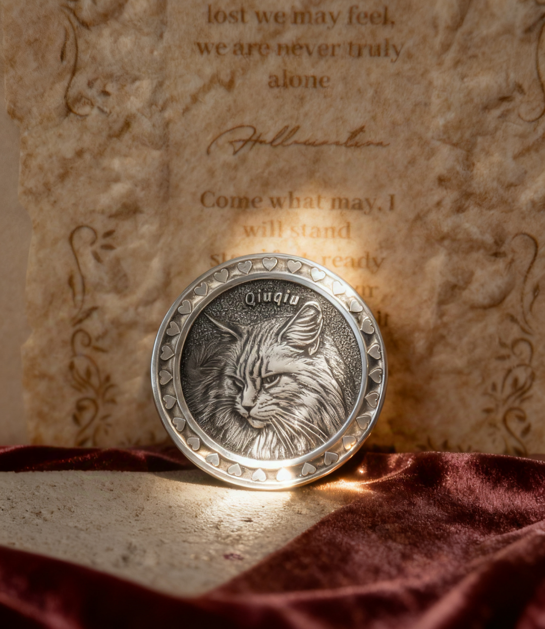 Custom 999 Pure Silver Pet Memorial Coin