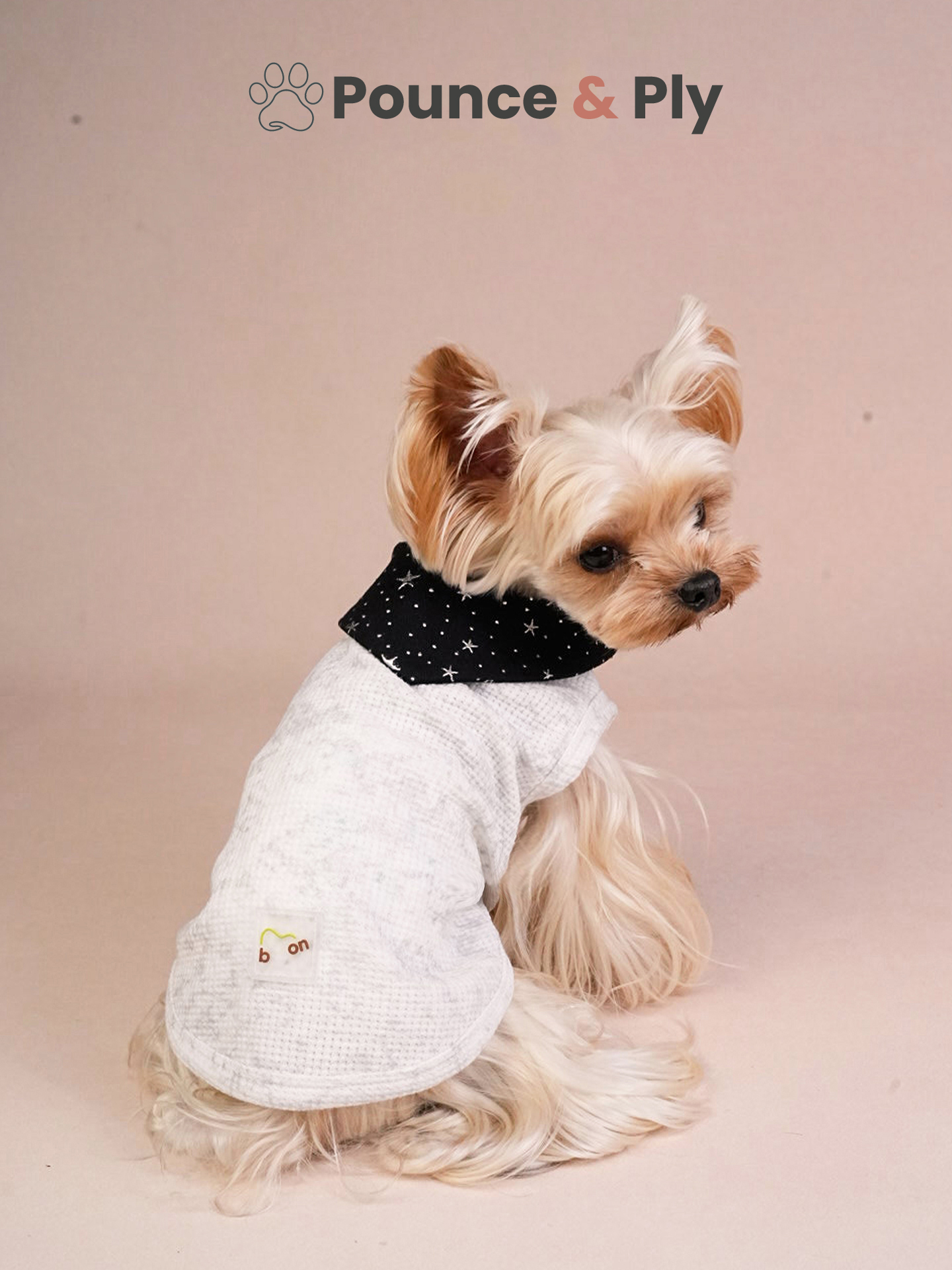 Waffle Knit Pet Vest with Starry Bandana-1 Waffle Knit Pet Vest with Starry Bandana