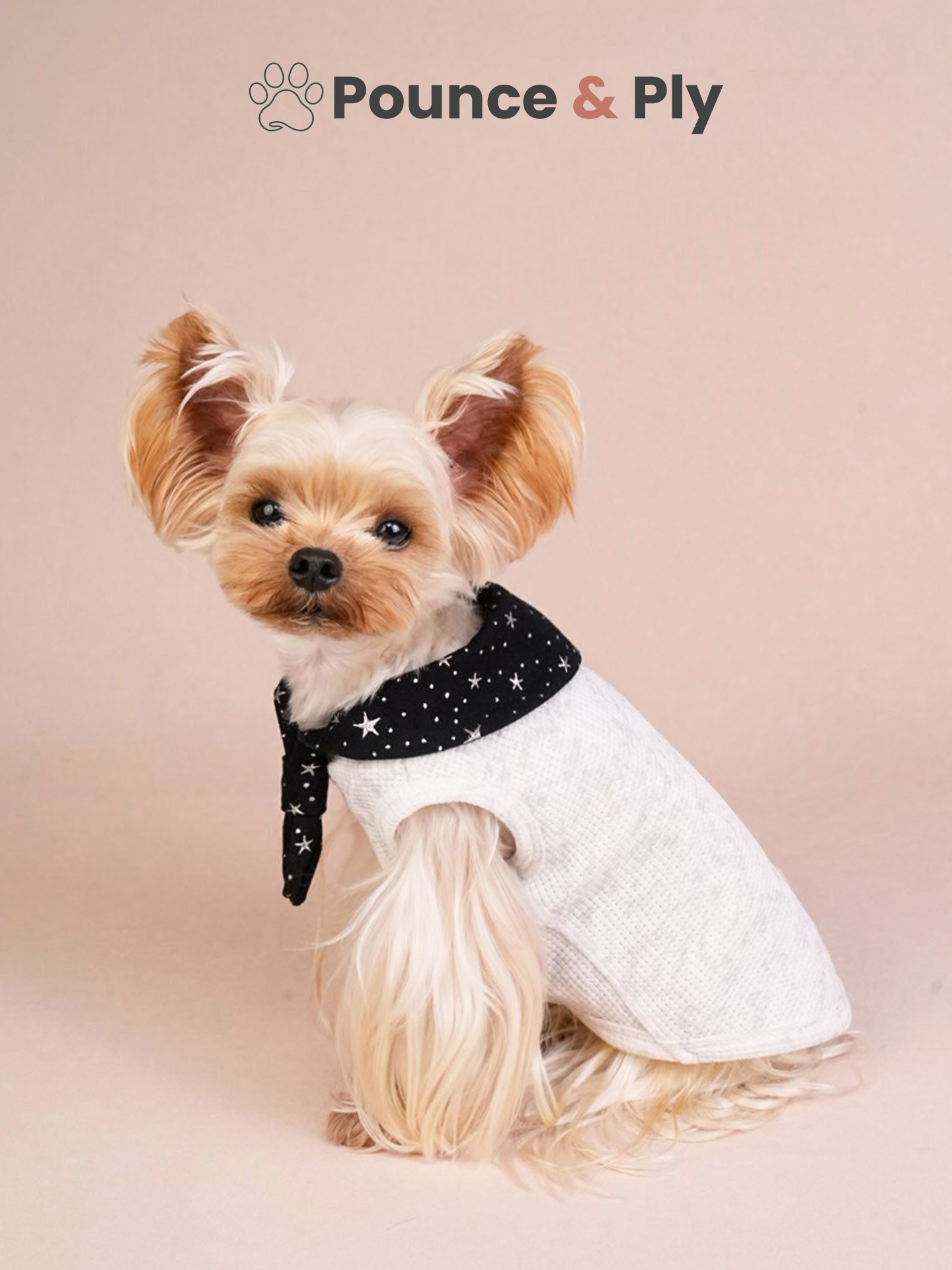 Waffle Knit Pet Vest with Starry Bandana-4 Waffle Knit Pet Vest with Starry Bandana