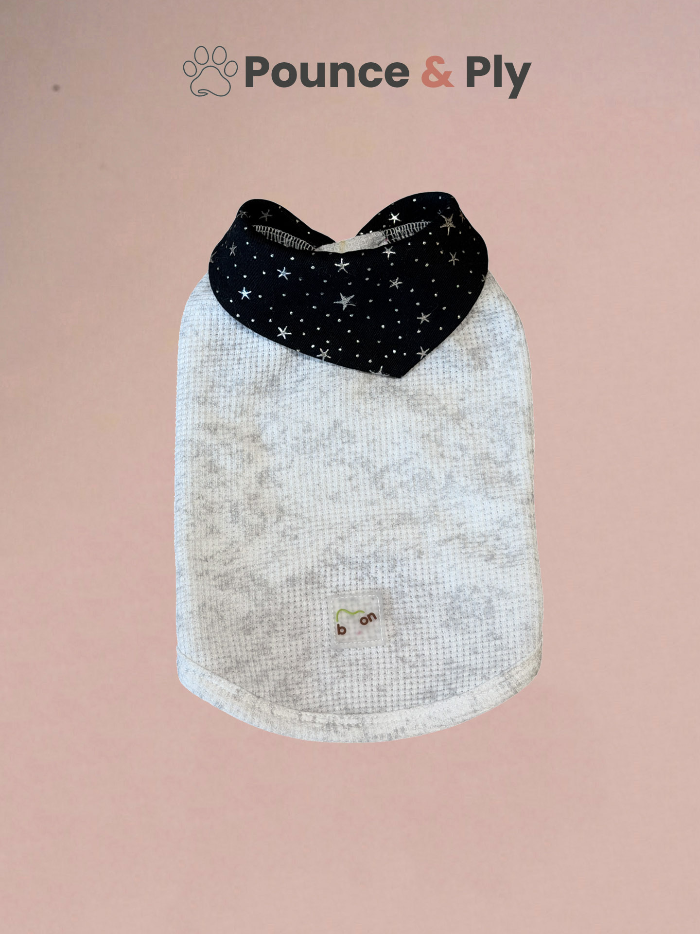 Waffle Knit Pet Vest with Starry Bandana